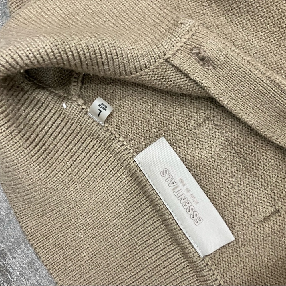 Essentials Men's Tan Sweater - Picture 2 of 3